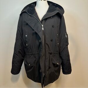 Bogner Vintage Black Goose Down Filled Parka *FLAW* Sticky Zipper, size 14